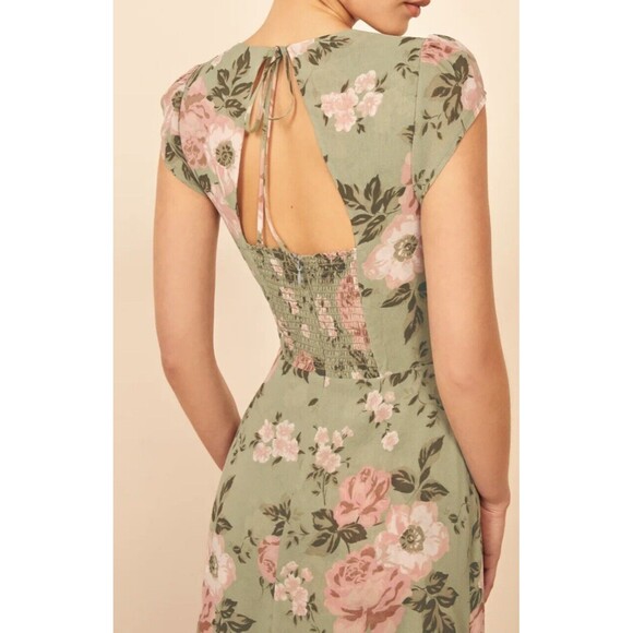 Reformation Amaryllis Dress Maxi Floral Dress Beach Dress Vacation Wear Size 4 - Picture 3 of 13